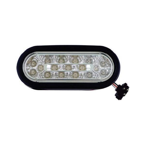 6" Amber Oval Marker/Tail/Turn Led Light With 17 Leds And Clear Lens | F235529