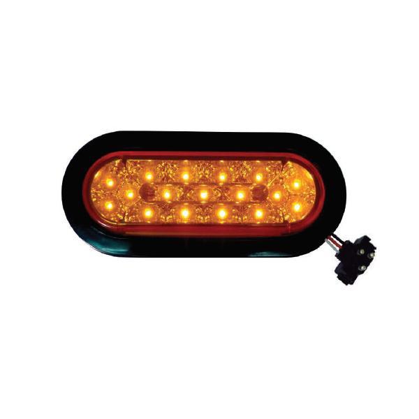 6" Amber Oval Marker/Tail/Turn Led Light With 17 Leds And Amber Lens | F235527