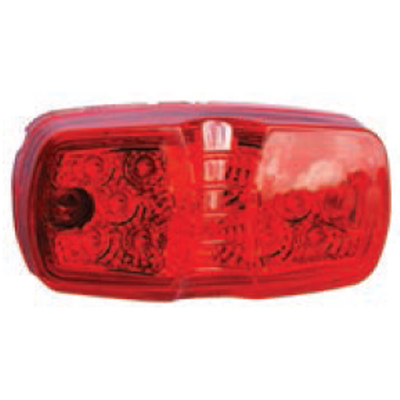 4" x 2" Red Clearance/Marker Double Bullseye Trailer Led Light with 12 Leds and Red Lens, 24V