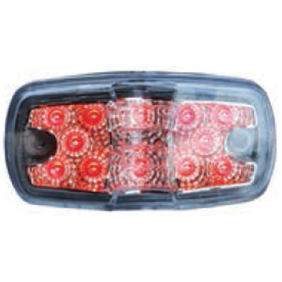 4" x 2" Red Clearance/Marker Double Bullseye Trailer Led Light with 12 Leds and Clear Lens, 24V