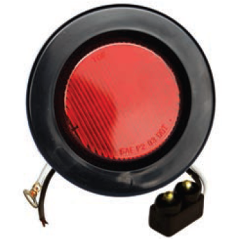 2-1/2" Red Round Clearance/Marker Led Light with 13 Leds and Red Lens, 24V