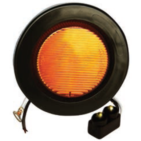 2-1/2" Amber Round Clearance/Marker Led Light with 13 Leds and Amber Lens, 24V