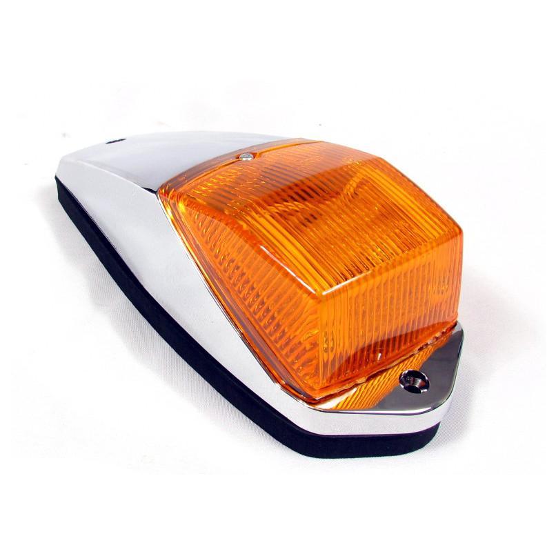 Amber Cab Marker Led Light With Clear Lens And Chrome Base | F235272