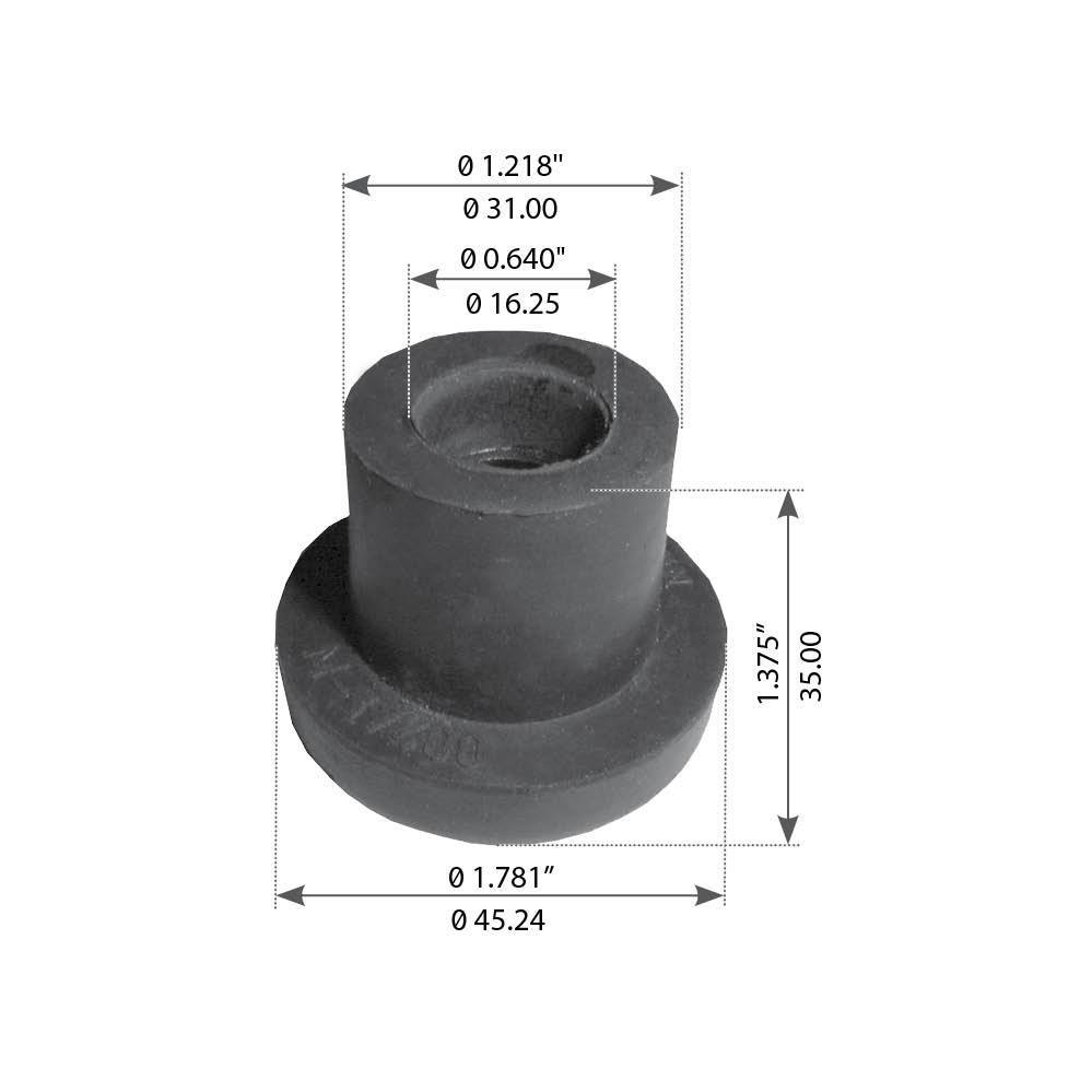 Fortpro Hood Hinge Bushing Compatible with International-Navistar, Kenworth Airglide 200, T600, T800, W900 Suspension Systems Trucks Replaces 598699C1, K066-218 | F327369