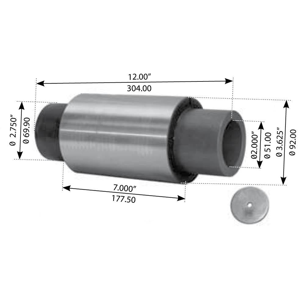 Fortpro Center Bushing w/ Loose Plug Compatible with Hendrickson Replaces 22279-000L | F184224