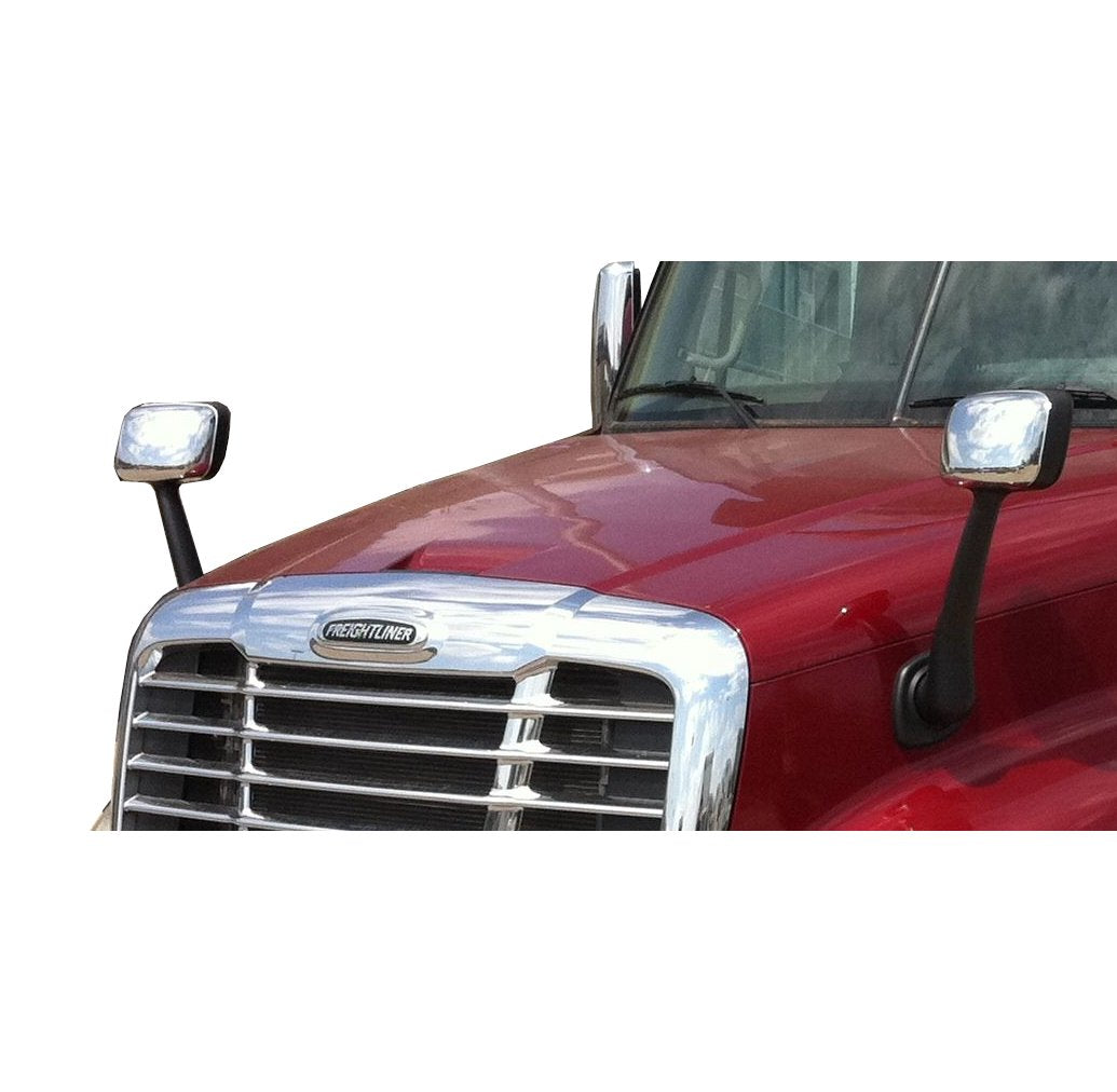 Chrome Hood Mirror Replacement For Freightliner Cascadia 2008-2016 - Passenger Side | F245687