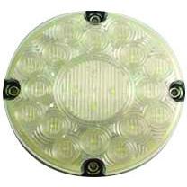 7" White Round Bus Backup Led Light with 20 Leds and Clear Lens
