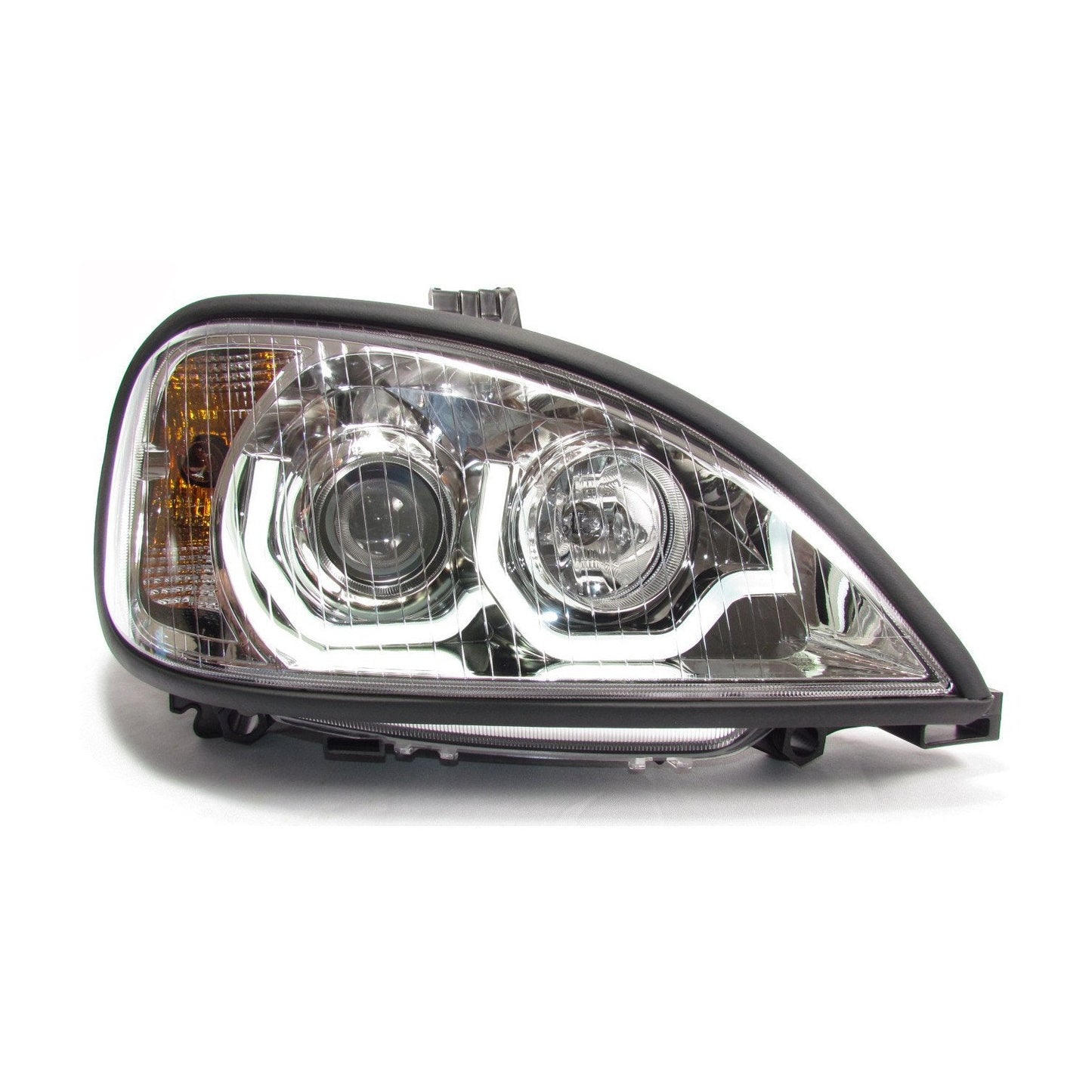 Chrome Housing Projector Headlight  With Led Light Bar For Freightliner Columbia  - Passenger Side | F236802