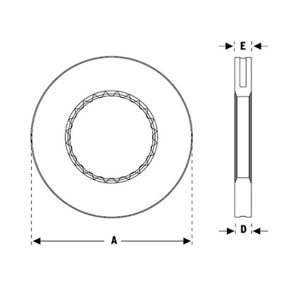 Air Disc Brake Rotor (Splined Type) for Caliper Meritor® EX225H2 ...